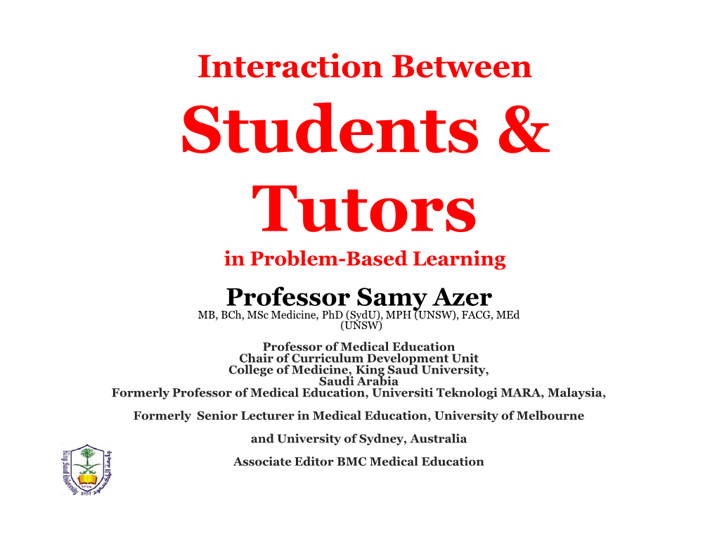 Students & Tutors