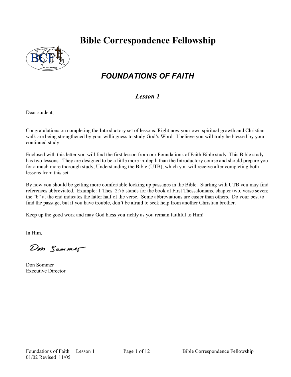 Foundations of Faith 1