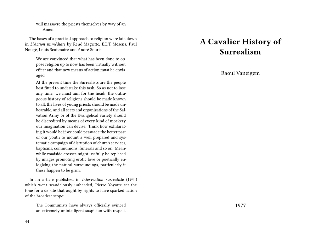 Cavalier History of Surrealism, A