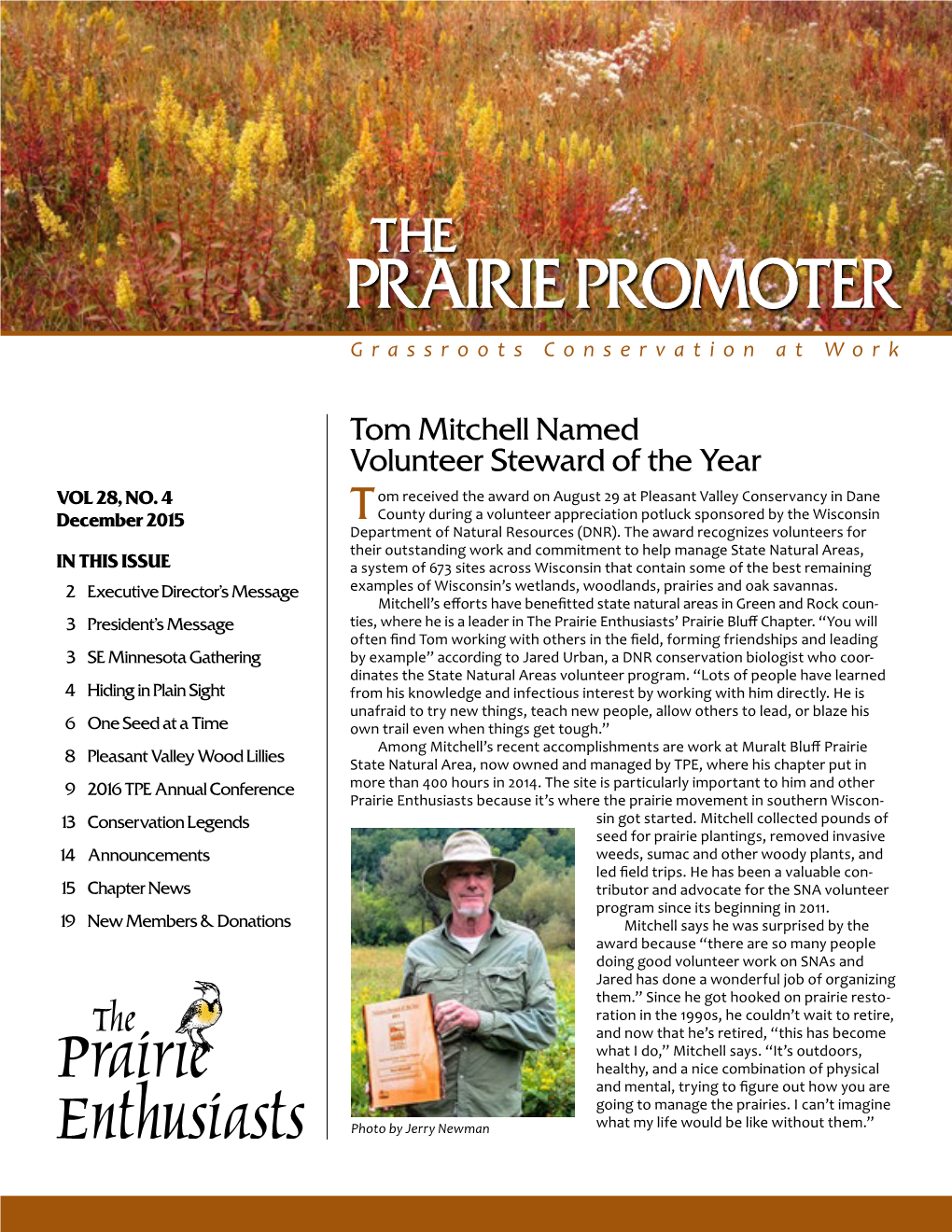 PRAIRIE PROMOTER Grassroots Conservation at Work