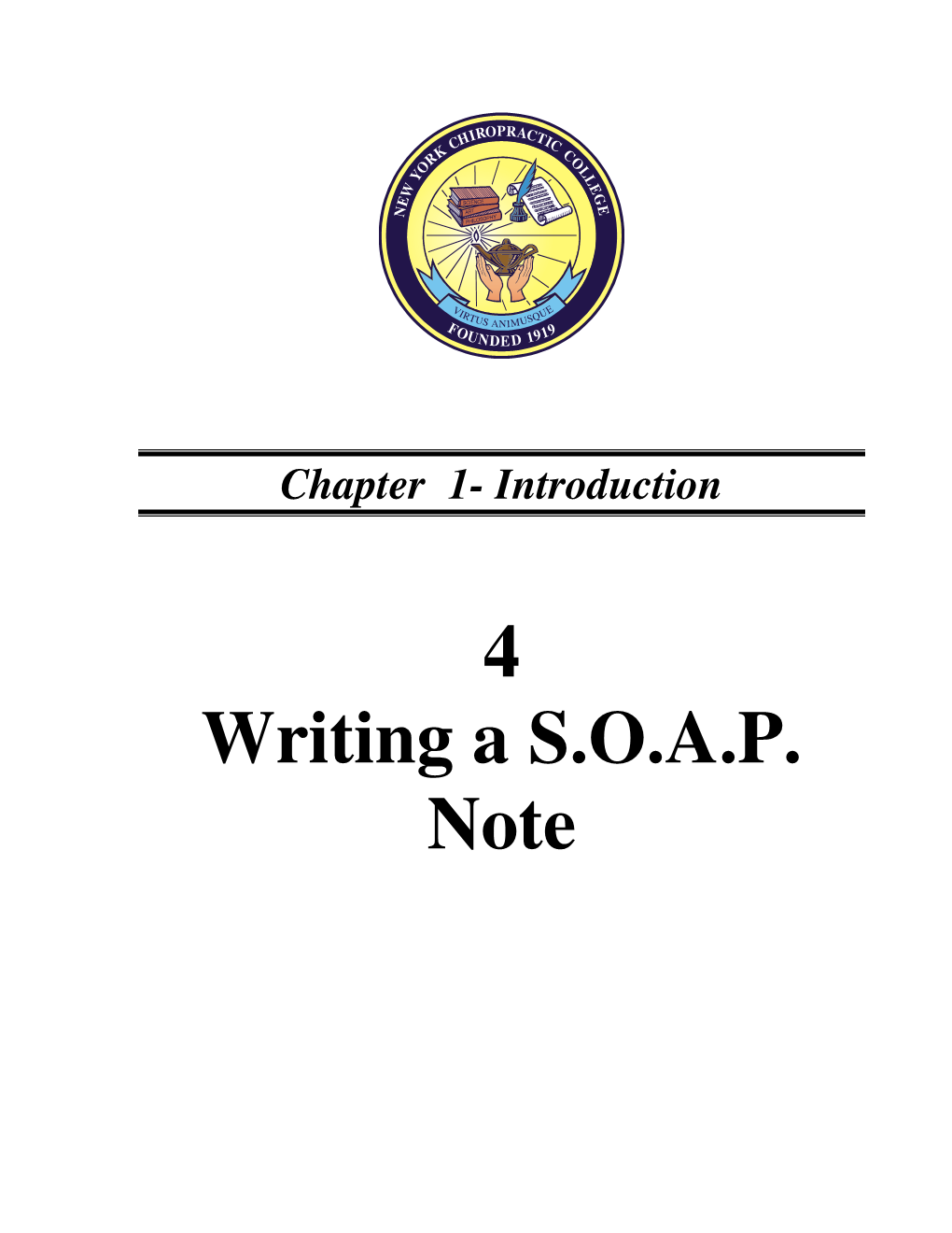 Writing a S.O.A.P. Note