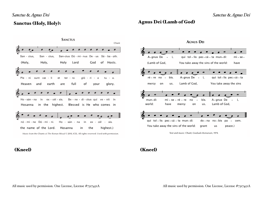 Sanctus & Agnus