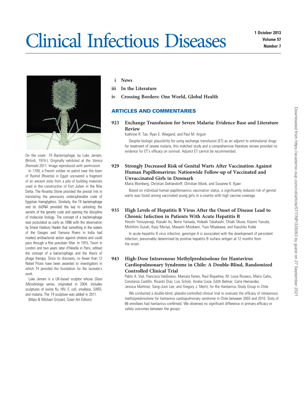 Clinical Infectious Diseases 1 October 2013