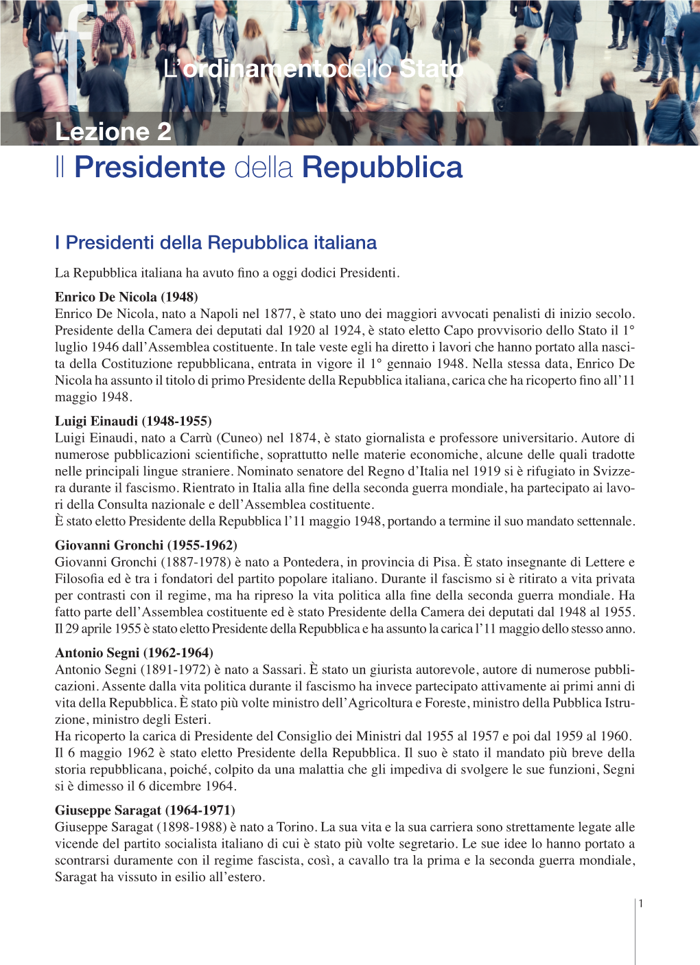 Il Presidente Della Repubblica