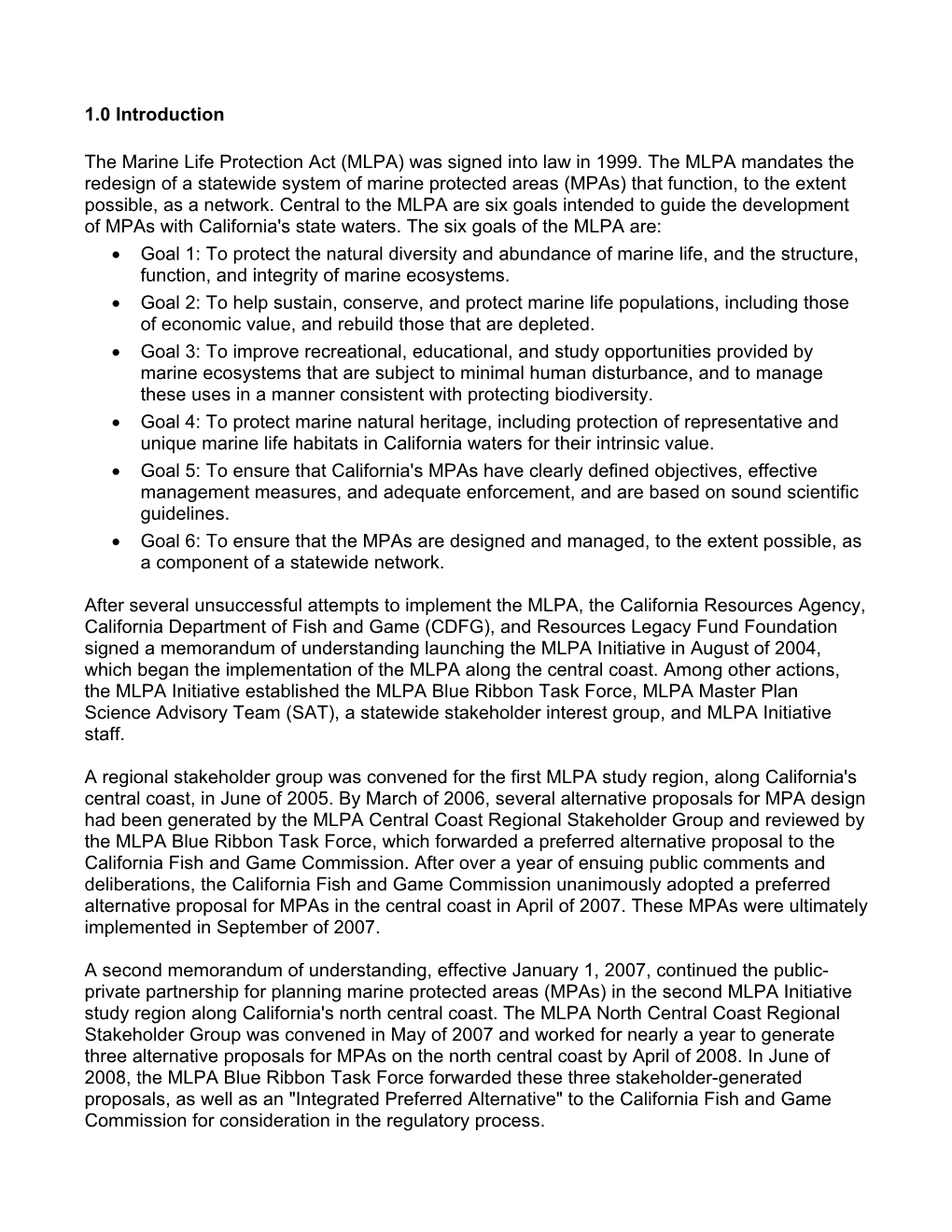 Regional Profile of the MLPA South Coast Study Region September 15, 2008 Draft