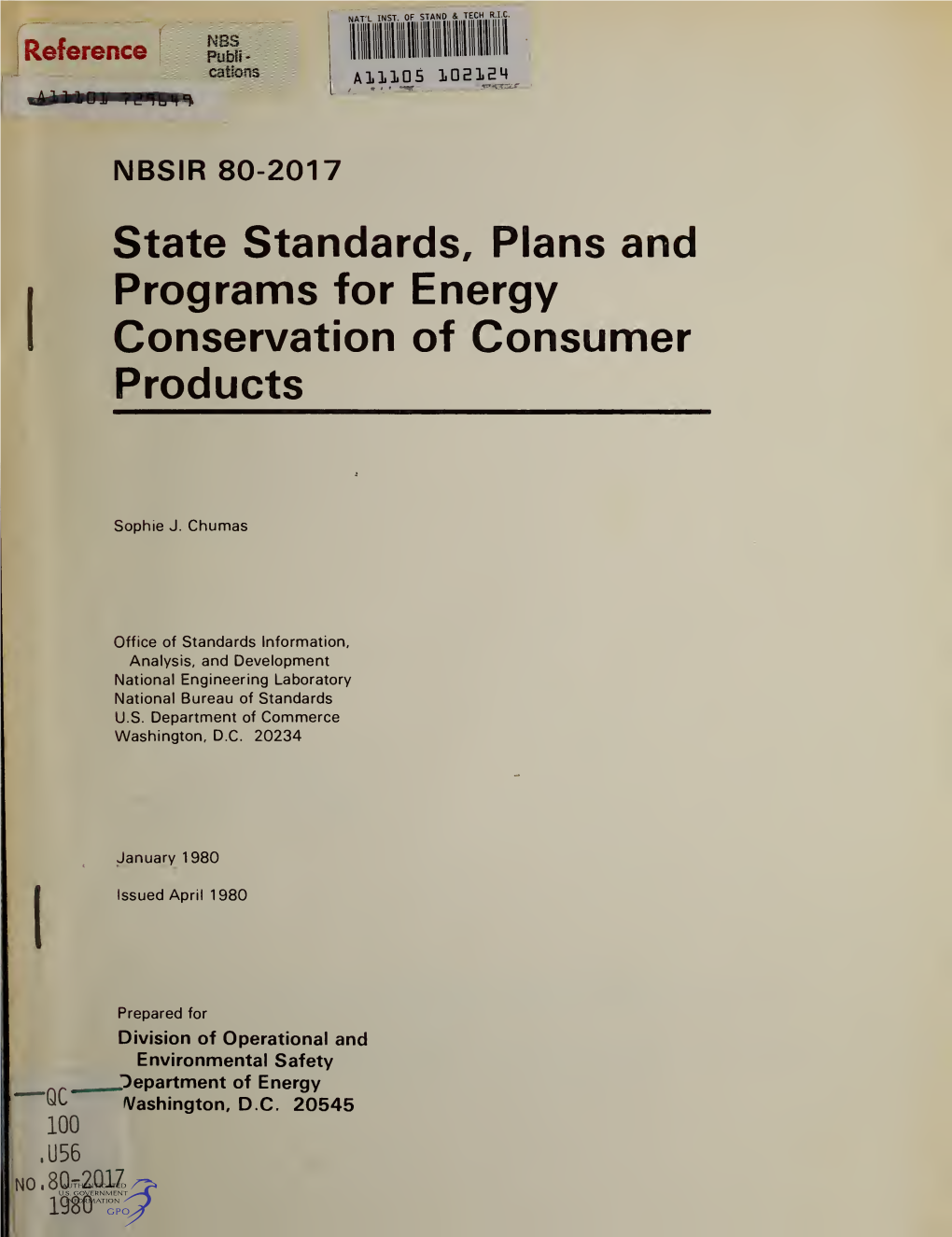 State Standards, Plans and Programs for Energy Conservation of Consumer Products