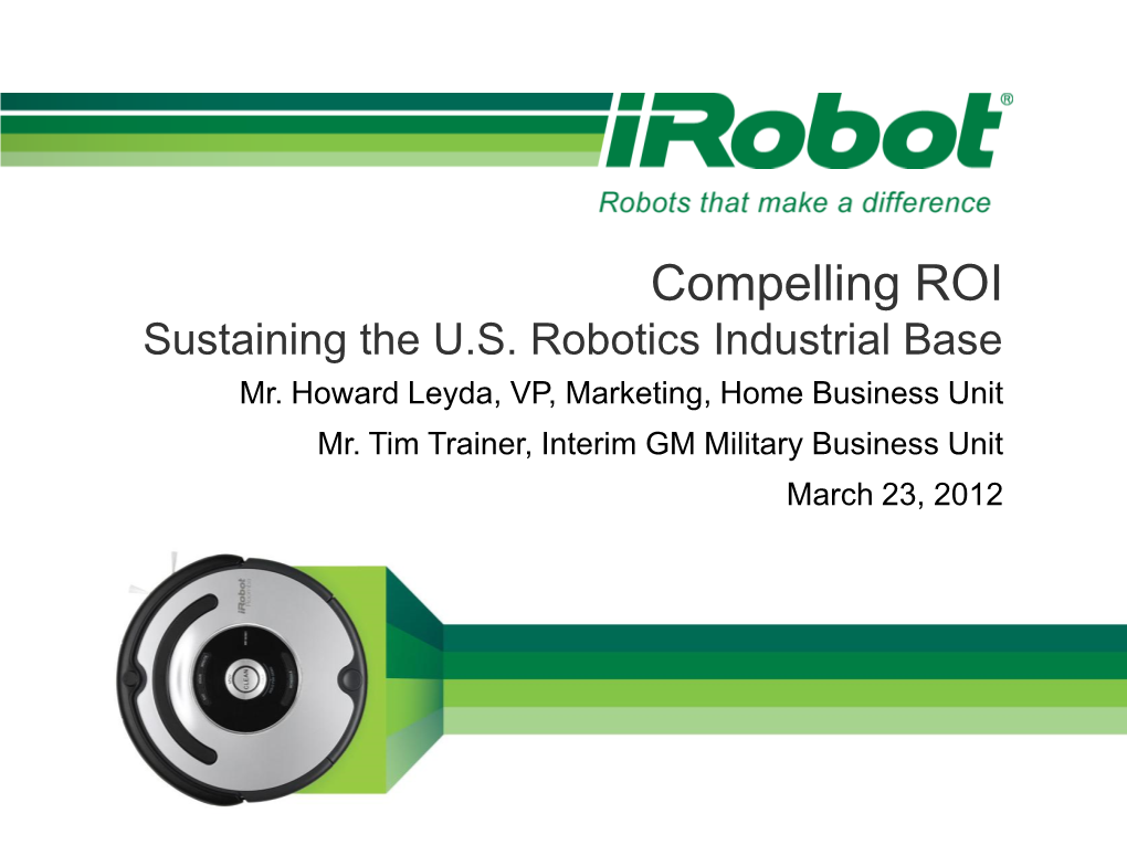 Compelling ROI Sustaining the U.S