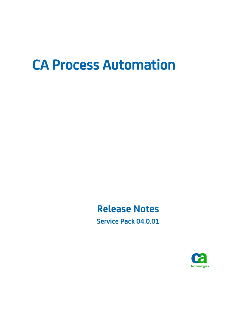 CA Process Automation Release Notes