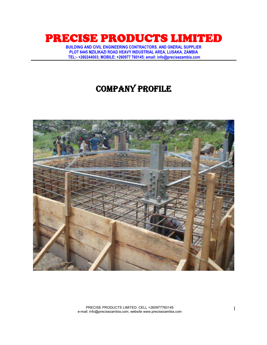 Precise Products Limited Building and Civil Engineering Contractors