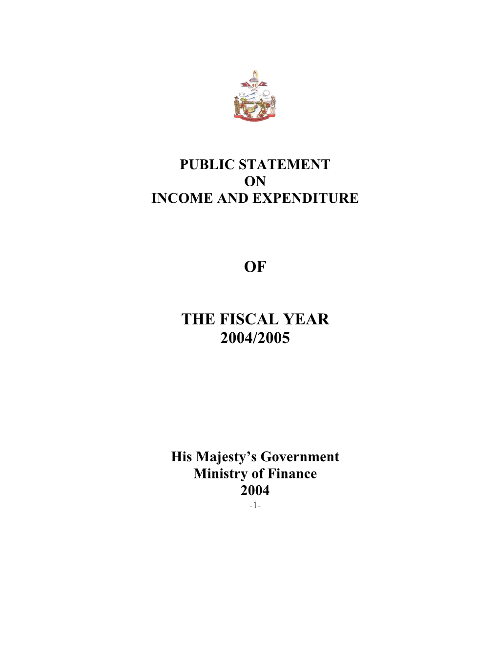 Of the Fiscal Year 2004/2005