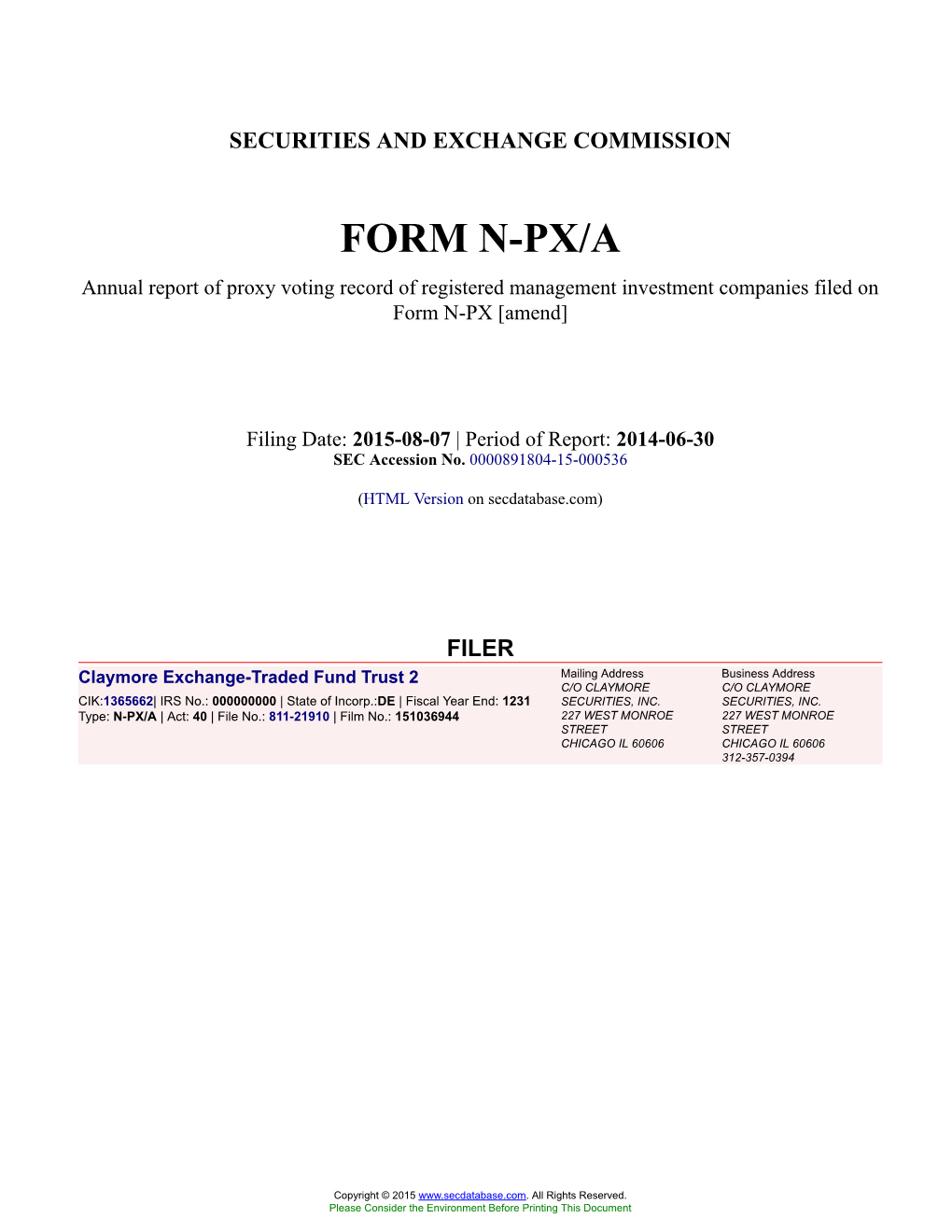 FORM N-PX/A Annual Report of Proxy Voting Record of Registered Management Investment Companies Filed on Form N-PX [Amend]