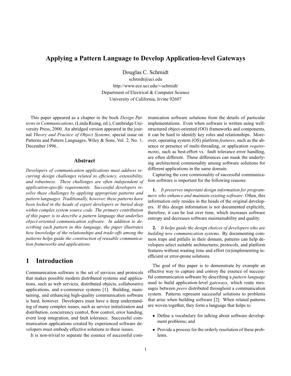 Applying a Pattern Language to Develop Application-Level Gateways