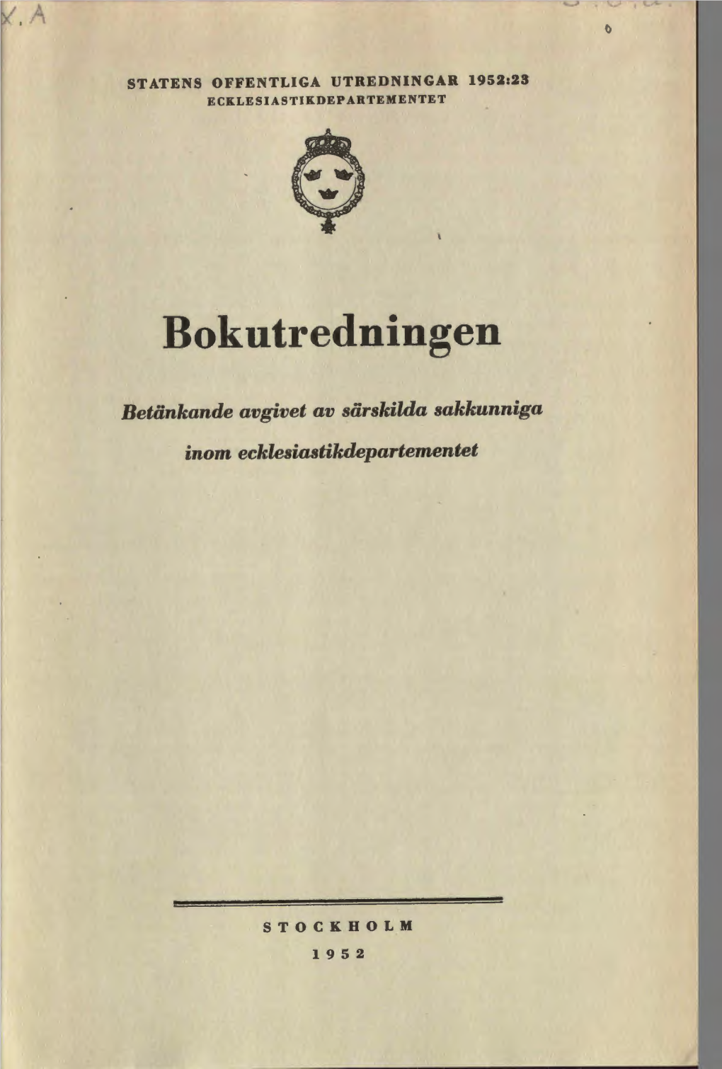 Bokutredningen (SOU 1952:23)