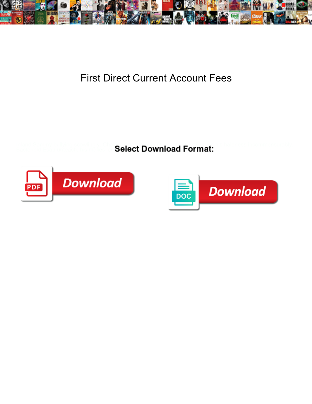 First Direct Current Account Fees