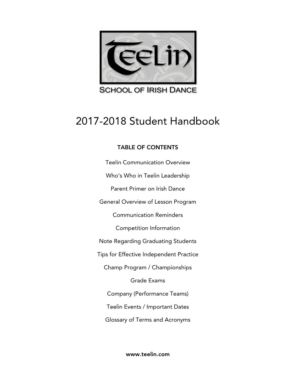 2017-2018 Student Handbook