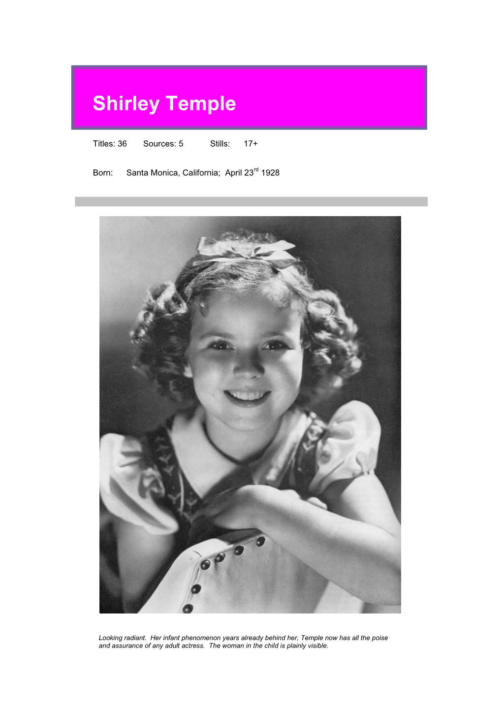 Shirley Temple