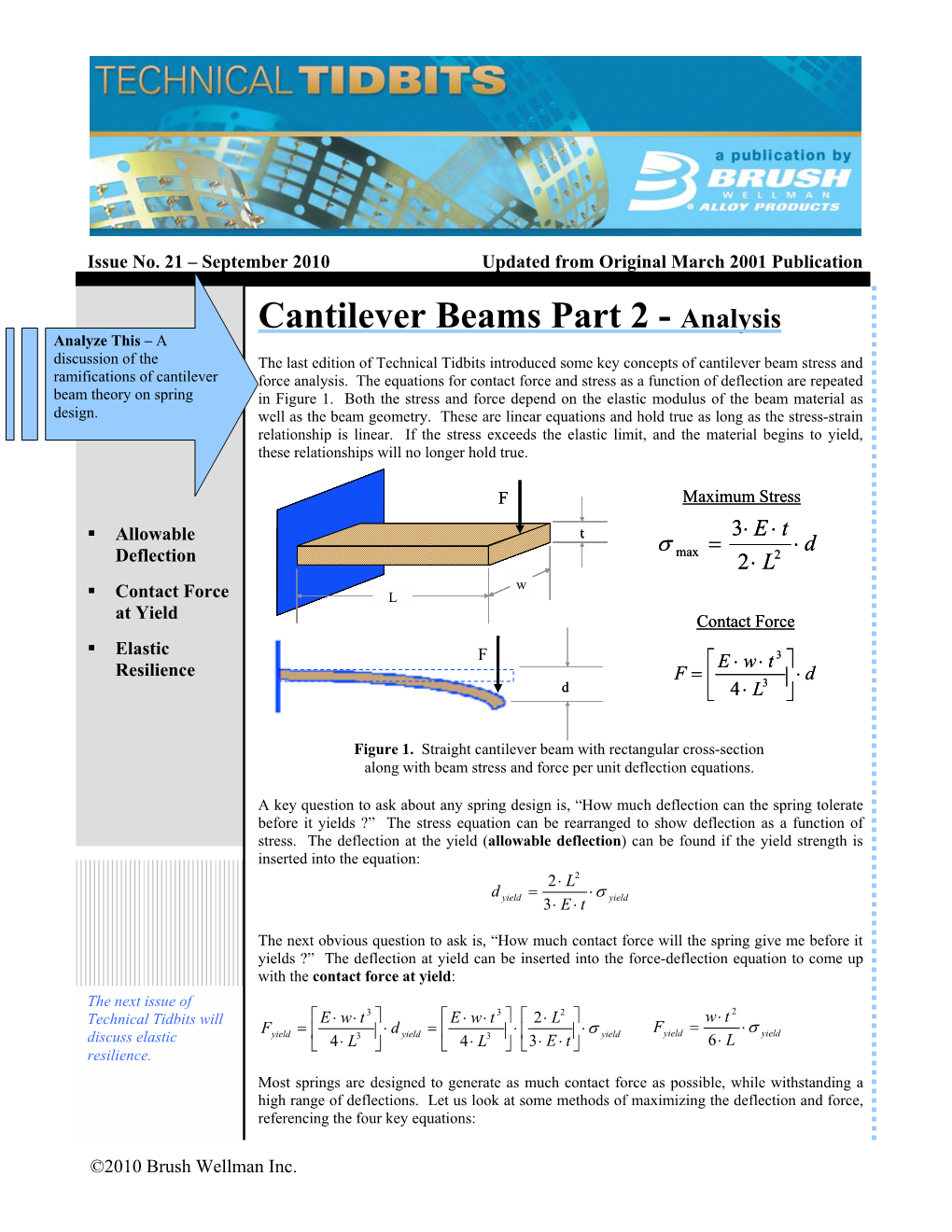 Cantilever Beams Part 2 - Analysis