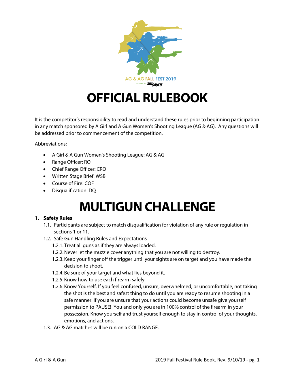 Official Rulebook Multigun Challenge