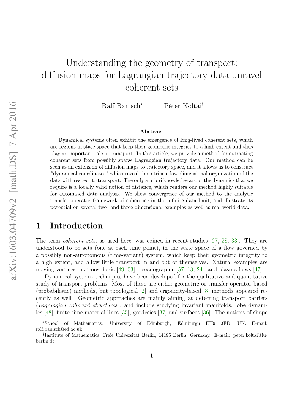 Diffusion Maps for Lagrangian Trajectory Data Unravel Coherent