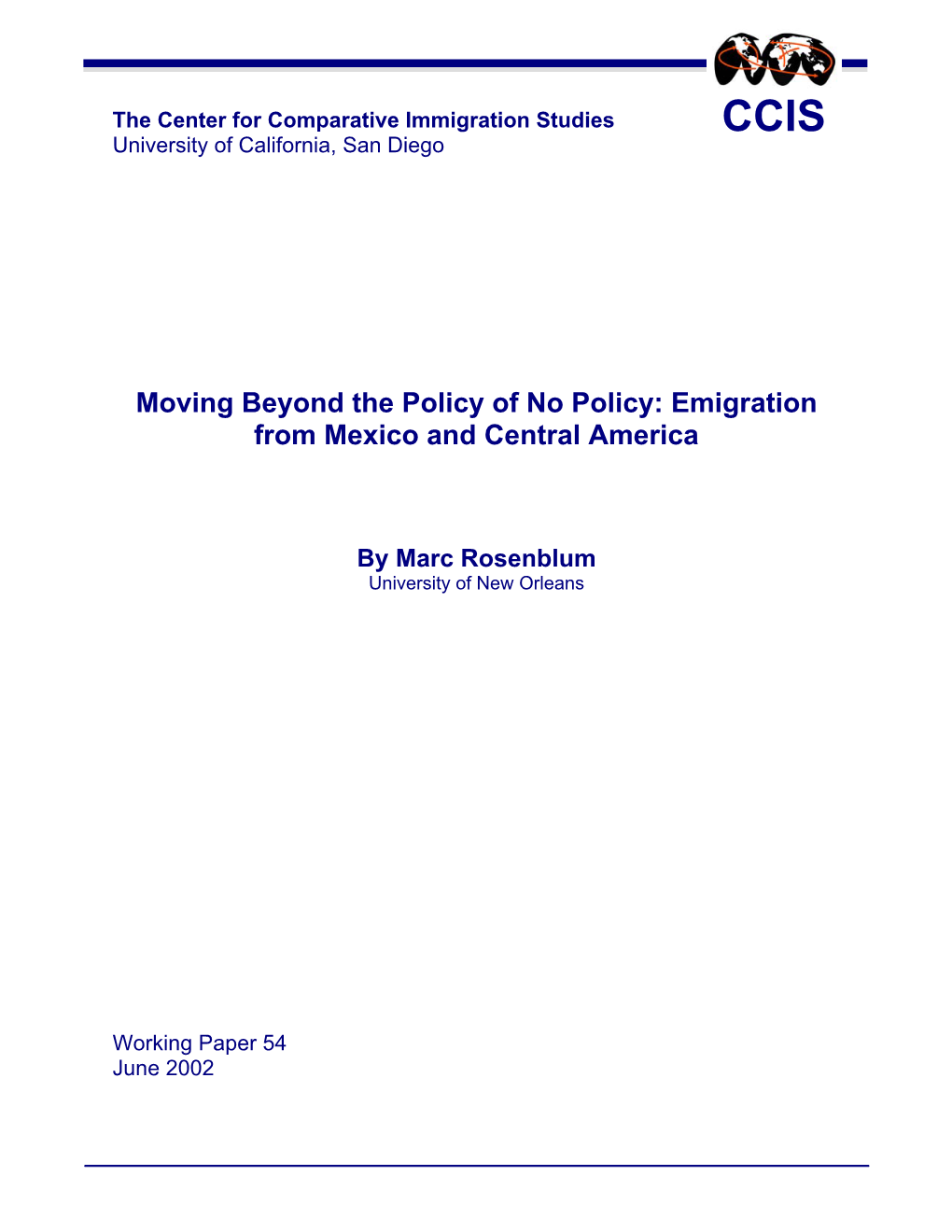 Emigration from Mexico and Central America