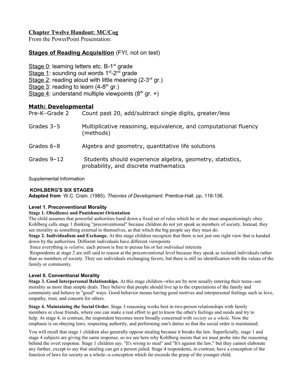 Chapter One Handout: Introduction/Methods s1