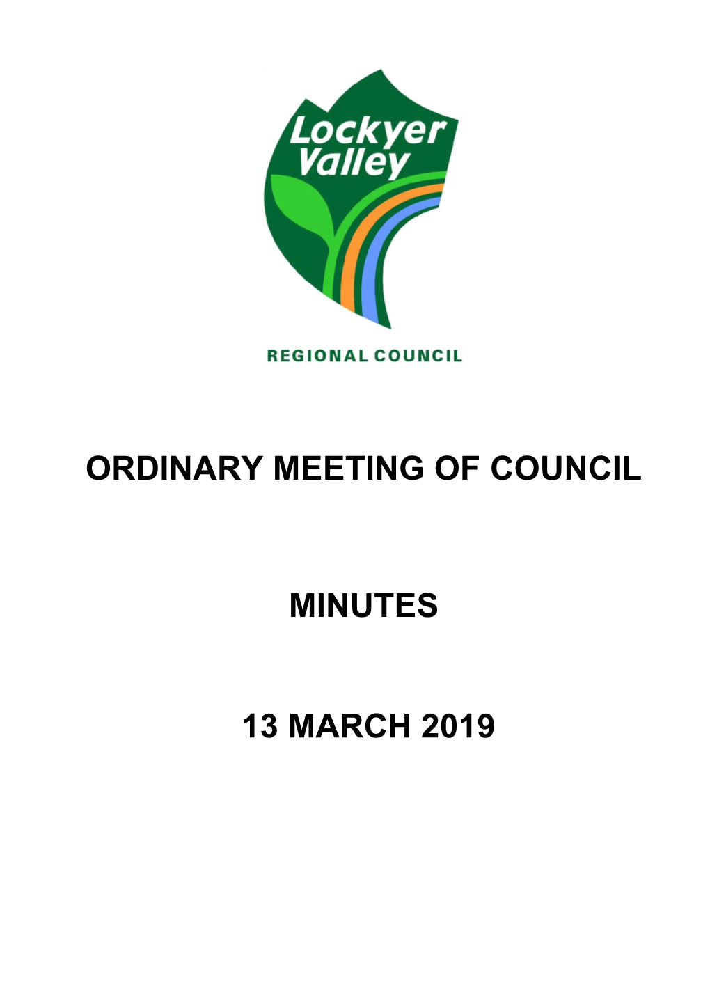 Minutes of Ordinary Council