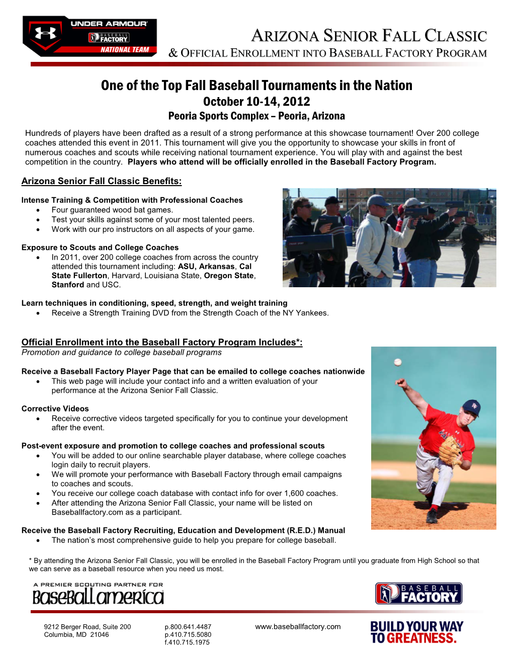 One of the Top Fall Baseball Tournaments In