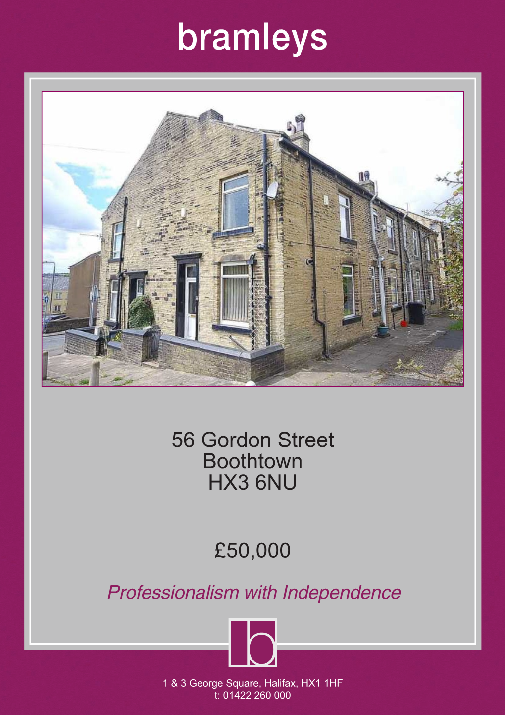 56 Gordon Street Boothtown HX3 6NU £50,000