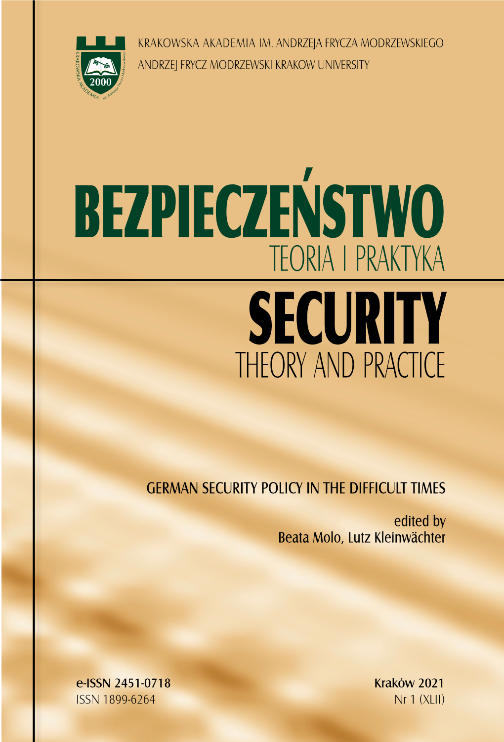 Bezpieczeństwo. Teoria I Praktyka 2021, Nr 1 (XLII): German