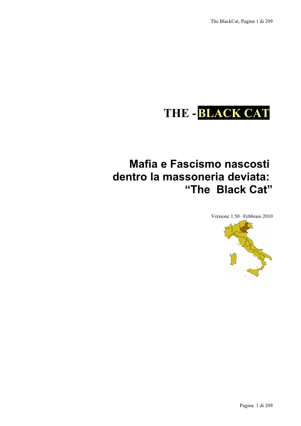 The Blackcat, Pagina 1 Di 209