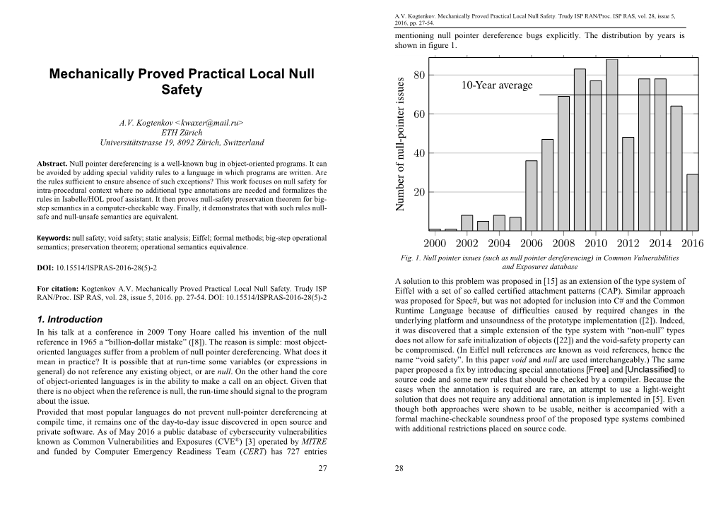 Mechanically Proved Practical Local Null Safety