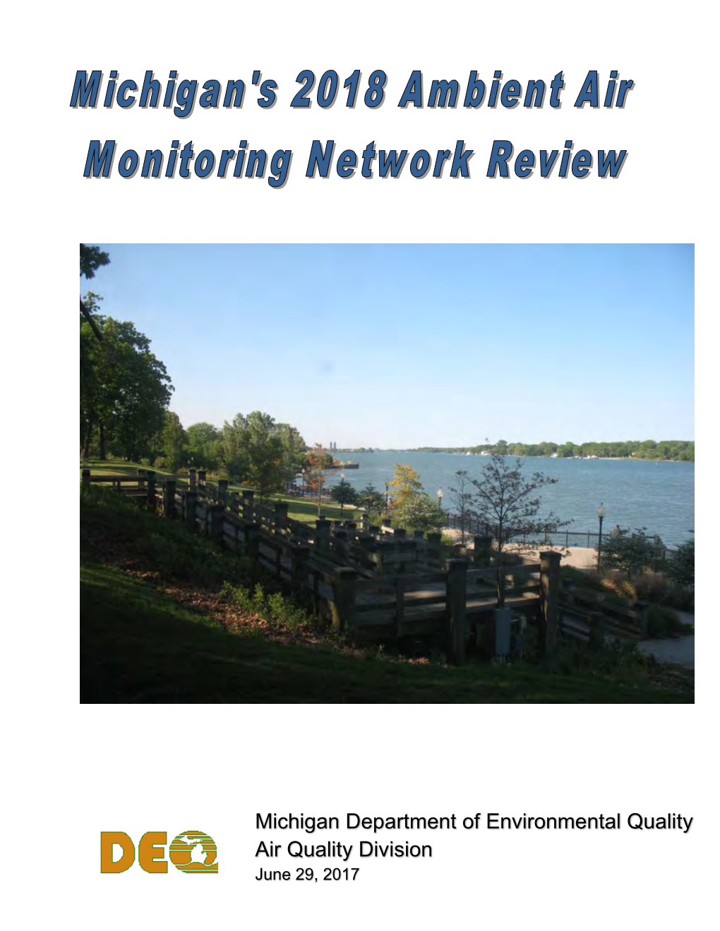 Michigan's 2018 Ambient Air Monitoring Network Review (PDF)