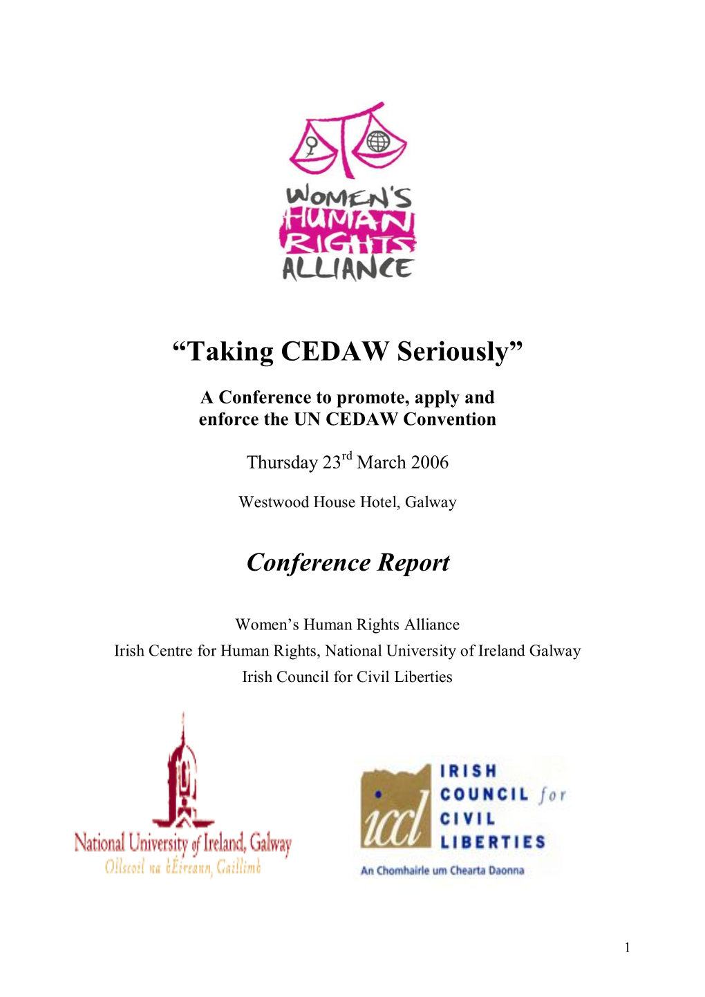 “Taking CEDAW Seriously”