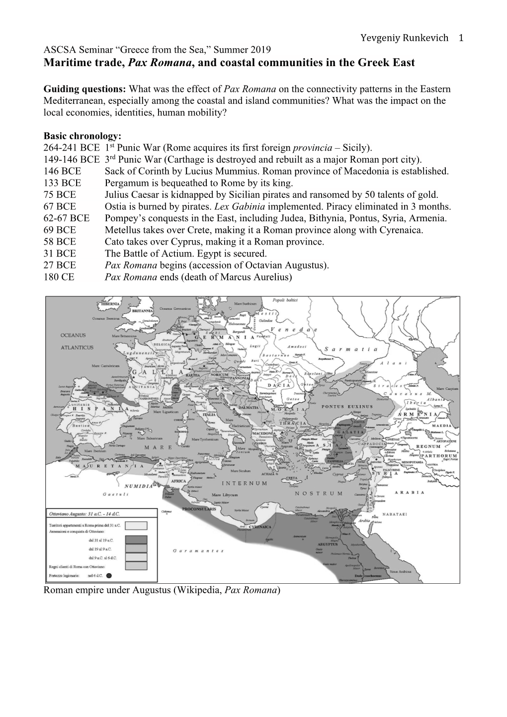 Maritime Trade, Pax Romana, and Coastal Communities in the Greek East