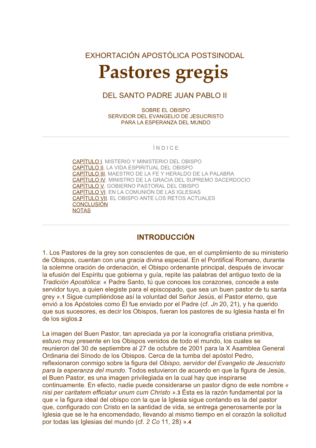 Pastores Gregis