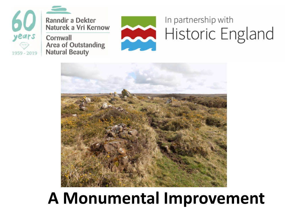 A Monumental Improvement Cornwall Area of Outstanding Natural Beauty Partnership a Monumental Improvement Project