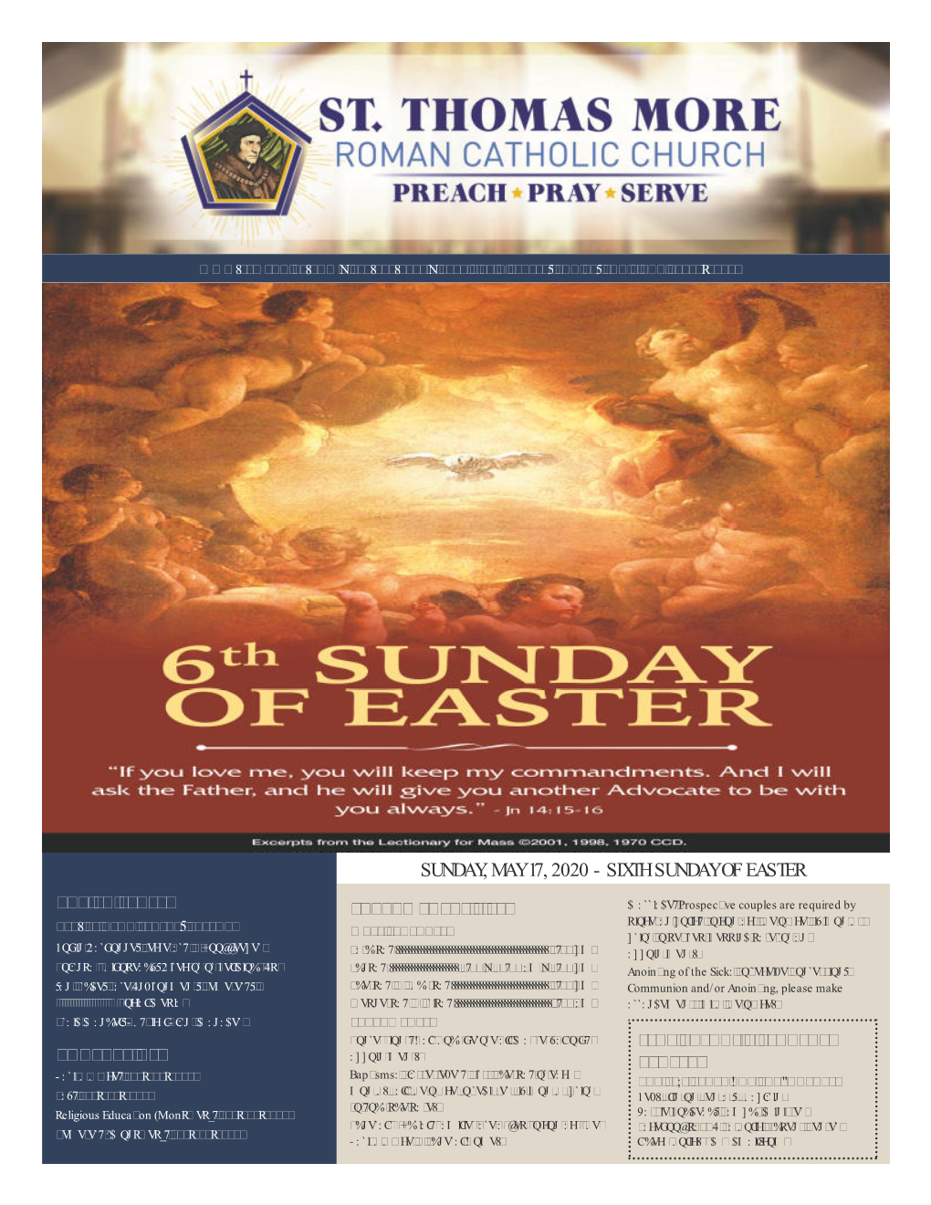 Sunday, May 17, 2020 - Sixth Sunday of Easter
