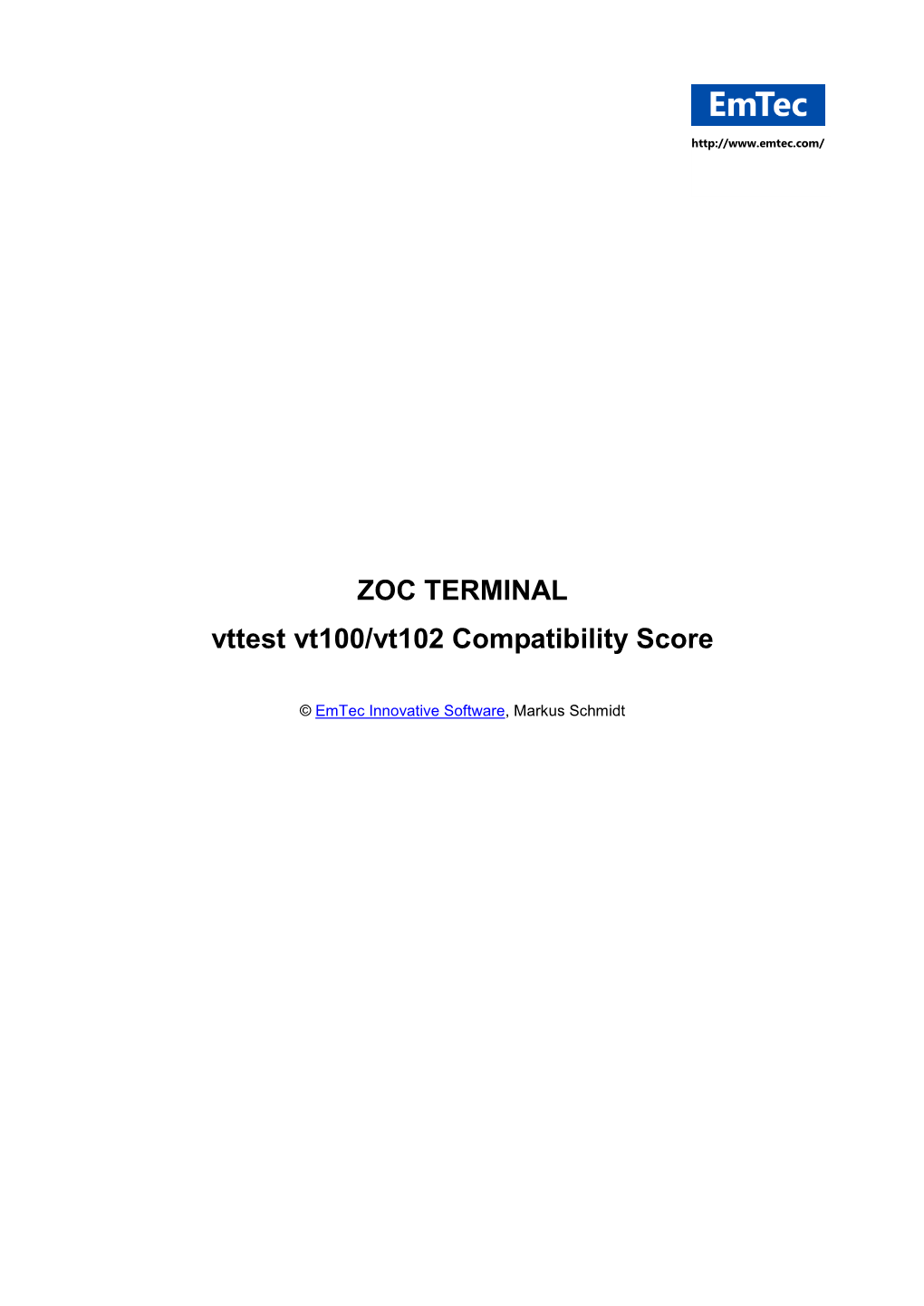 Vttest Score Sheet