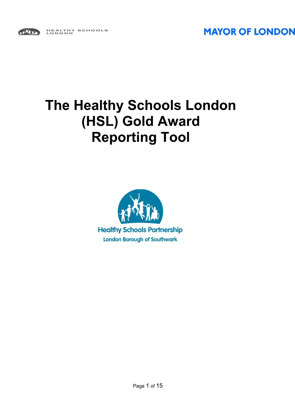 Healthy Schools London Review Tool s1