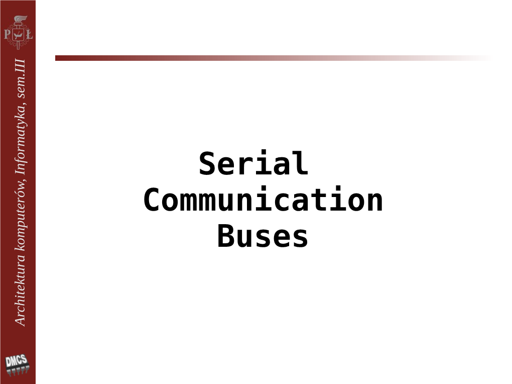 Serial Communication Buses