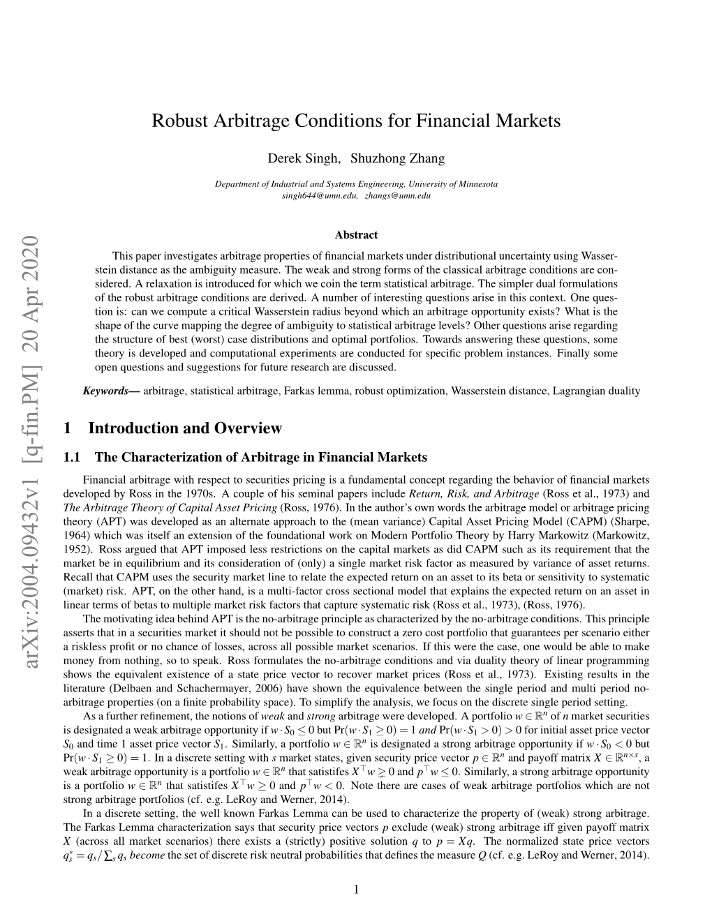 Robust Arbitrage Conditions for Financial Markets