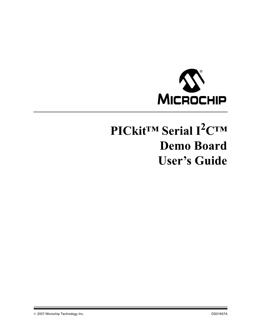 Pickit Serial I2C Demo Board User's Guide