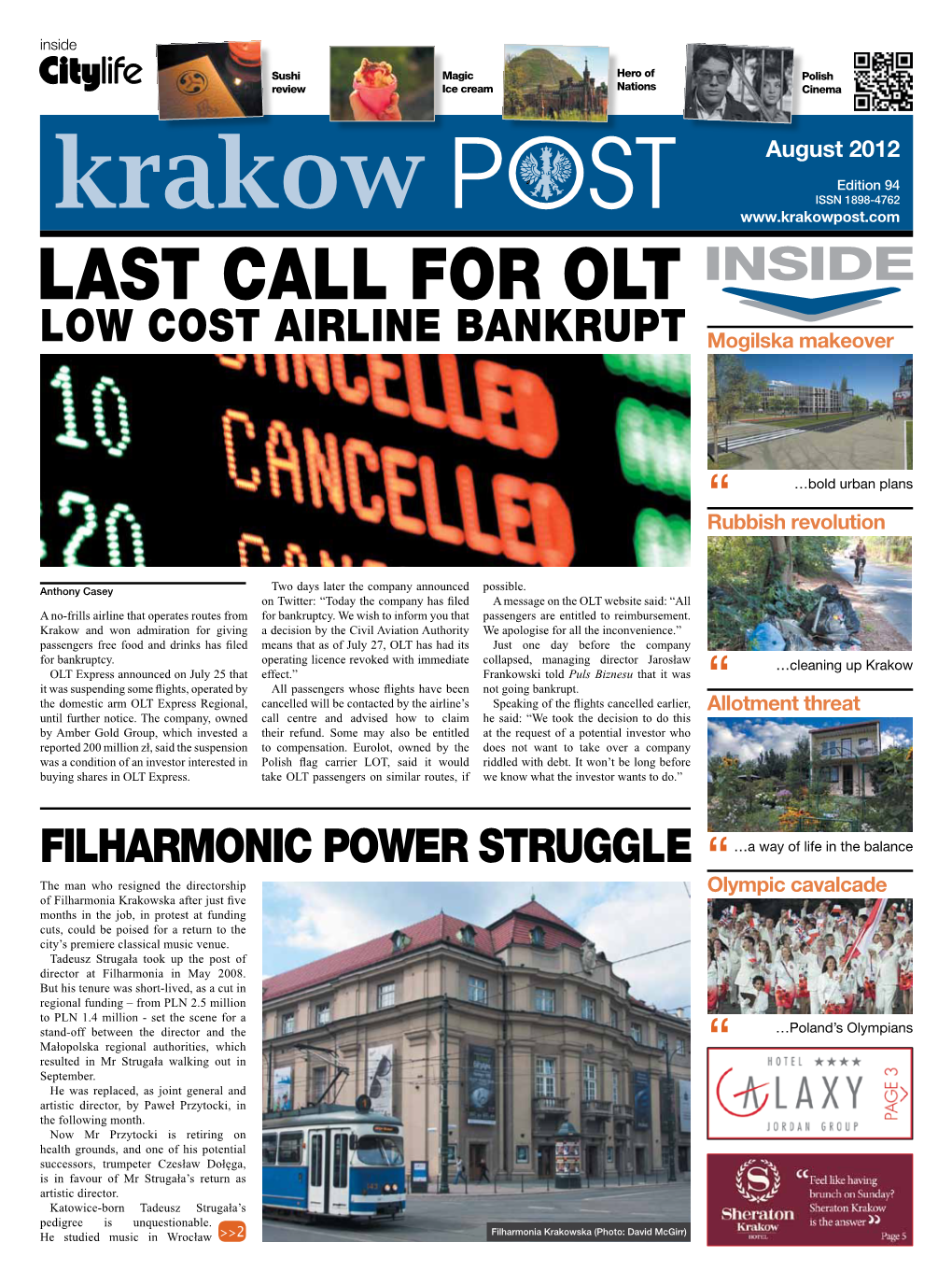 LAST CALL for OLT LOW COST AIRLINE BANKRUPT Mogilska Makeover