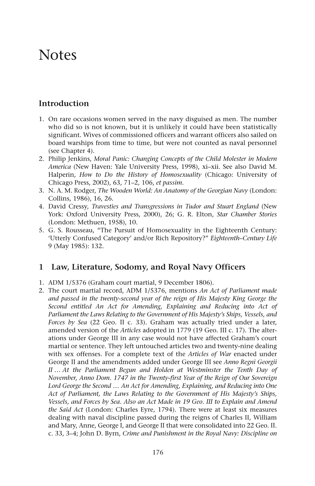 Introduction 1 Law, Literature, Sodomy, and Royal Navy Officers