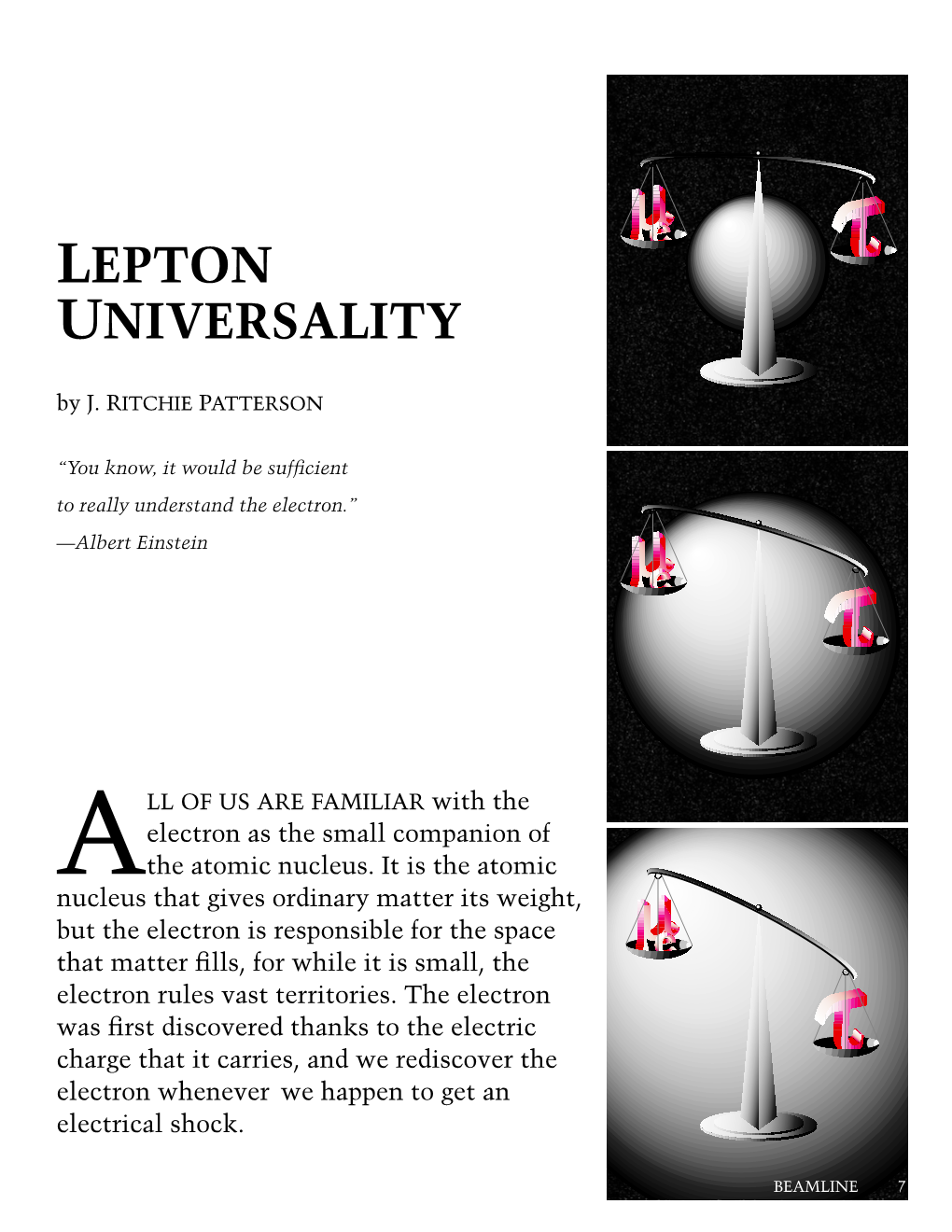 LEPTON UNIVERSALITY by J