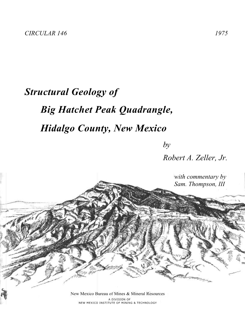 Structural Geology of Big Hatchet Peak Quadrangle, Hidalgo County, New Mexico by Robert A