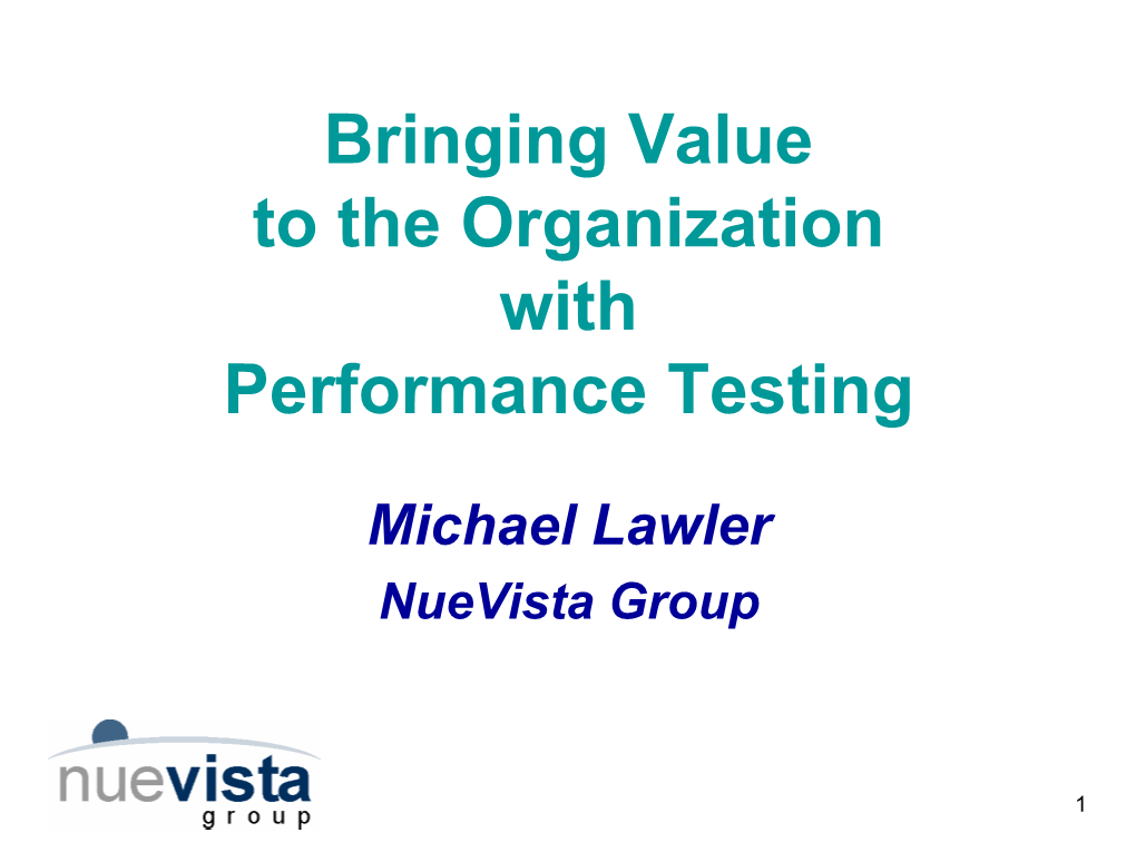 Effective Implementation Techniques for Performance Testing