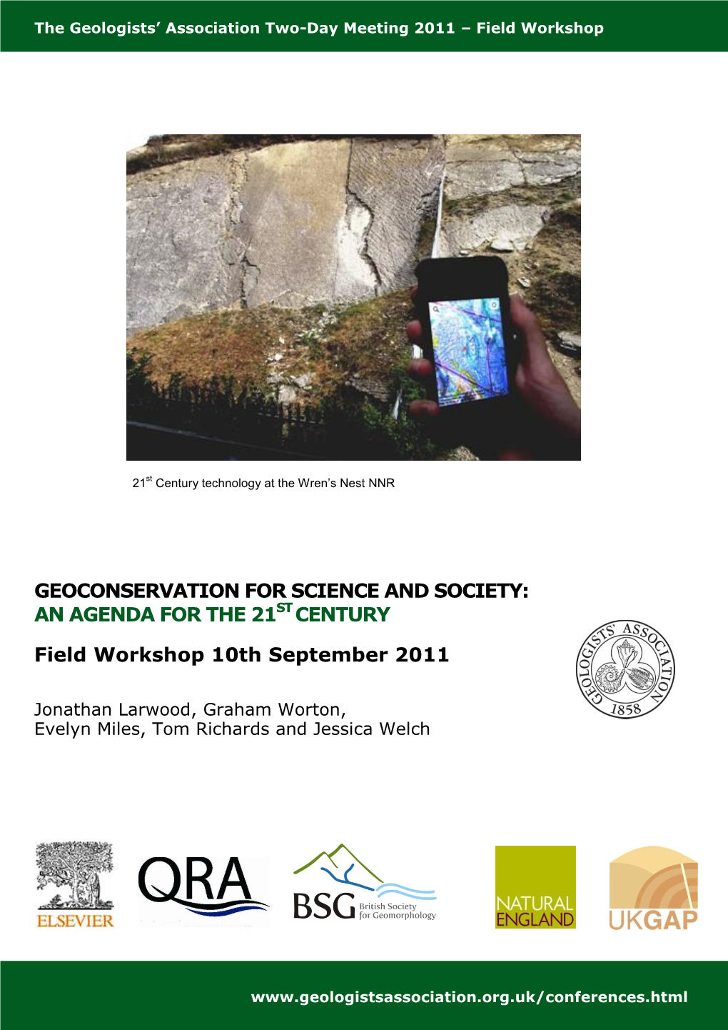Geoconservation for Science and Society: an Agenda for the 21St Century’