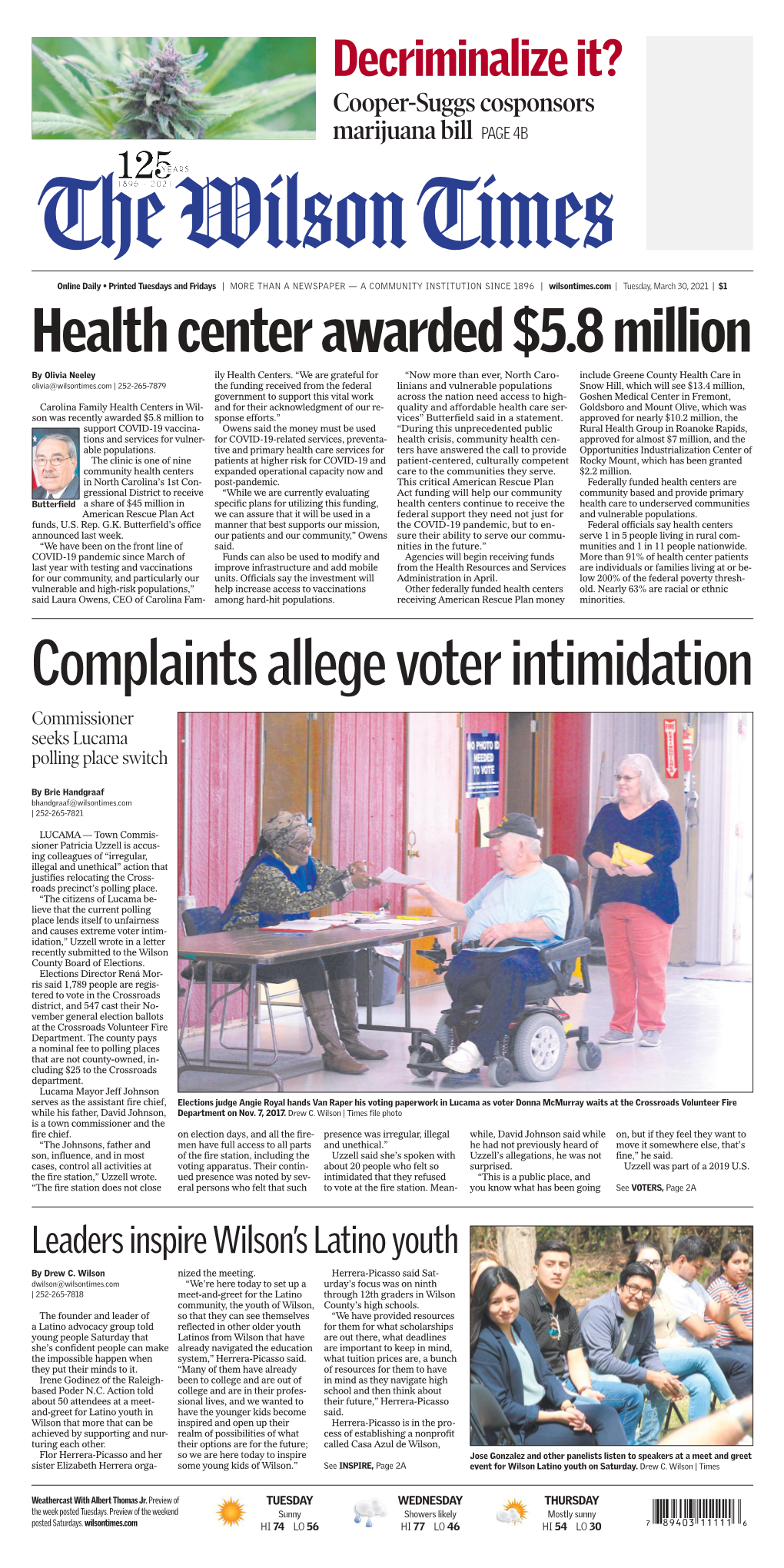 Complaints Allege Voter Intimidation Commissioner Seeks Lucama Polling Place Switch