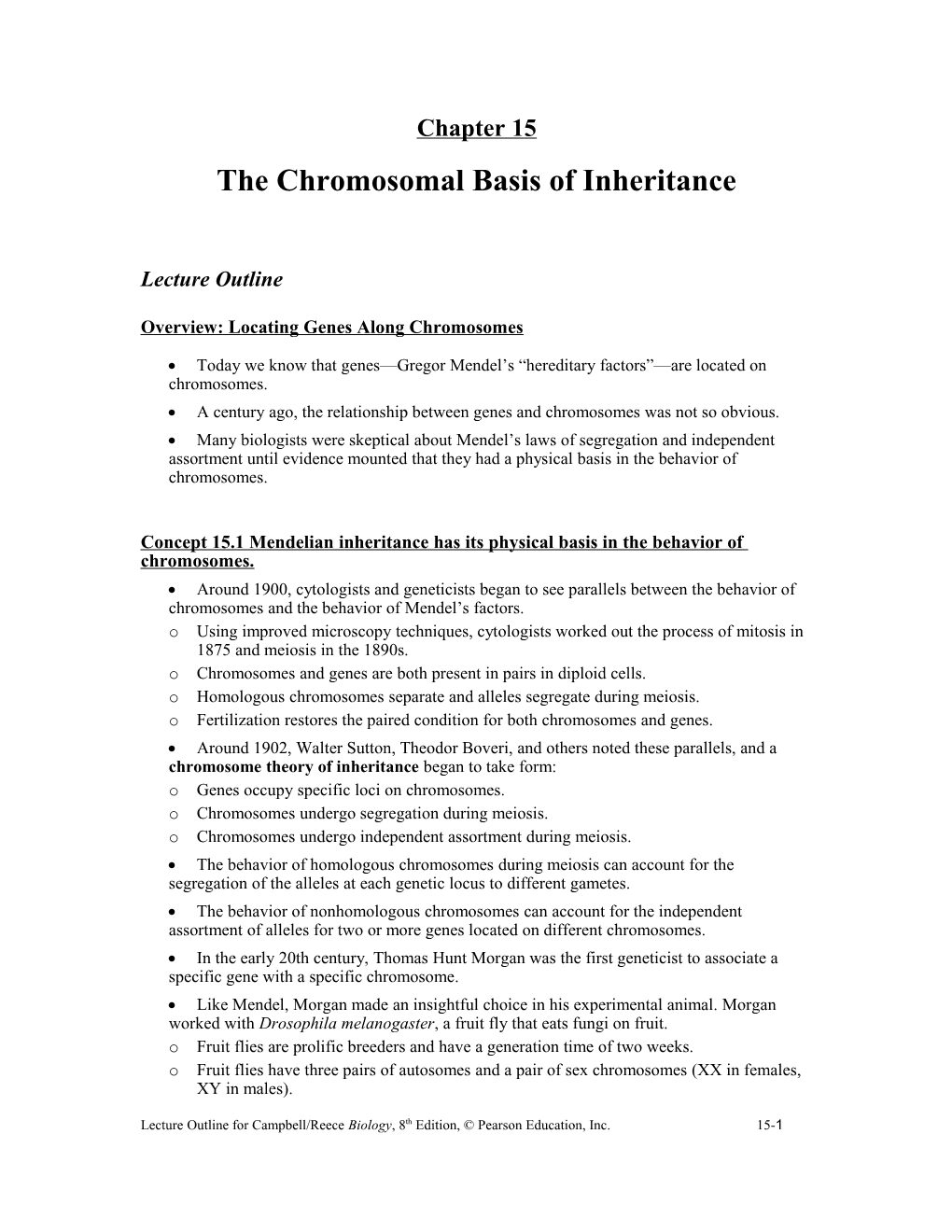 The Chromosomal Basis of Inheritance s1
